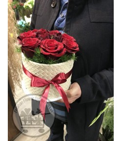 باکس گل رز قرمز زیبا - 106