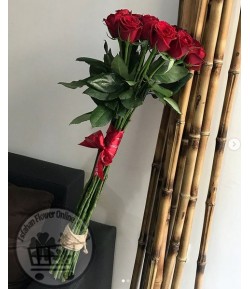 دسته گل رز قرمز عشق -110